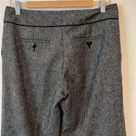 Classiques Entier - BLACK ivory TWEED wool blend cuffed dress pants - Picture 8 of 12